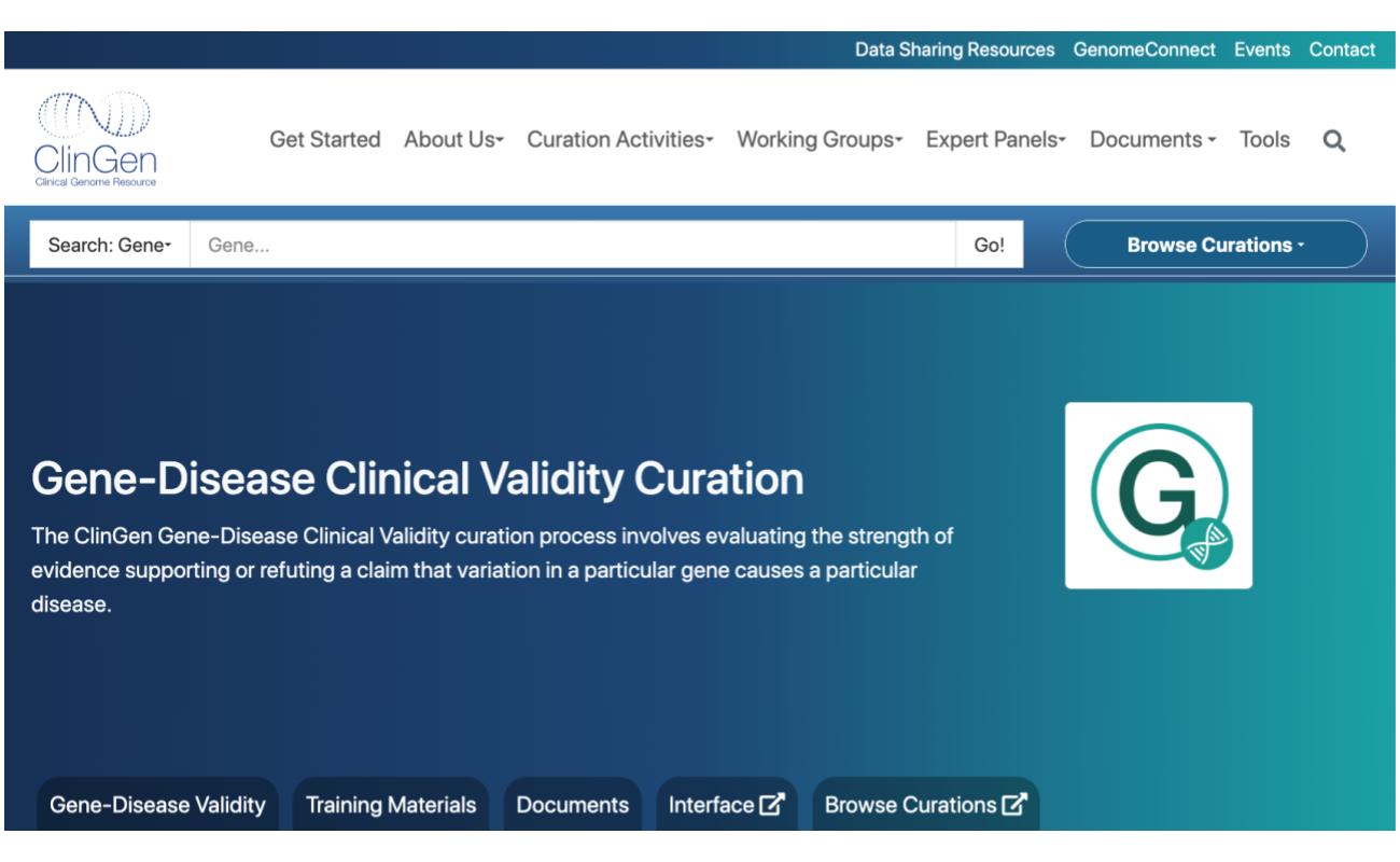 Introducing ClinGen’s Gene Validity Curations