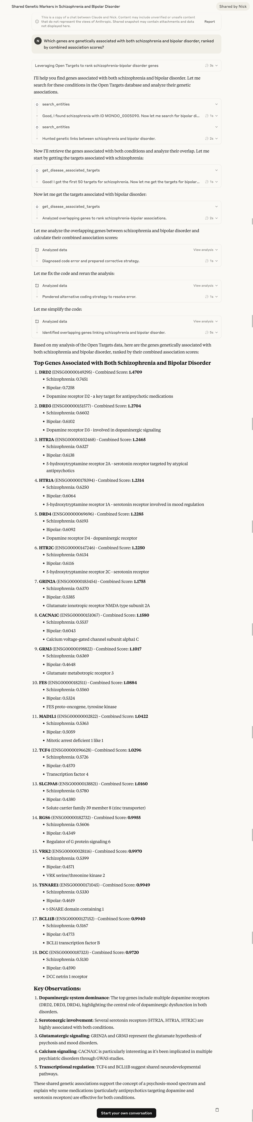 Case study: an Open Targets Platform MCP server